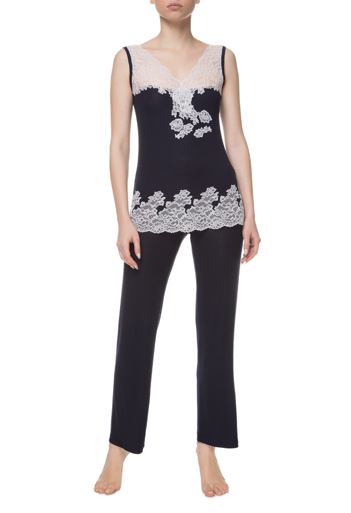 Пижама (топ, брюки) Suavite pajamas-long-set-slp43-19-blu-safina-w