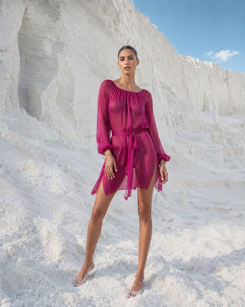 Beach tunic fuchsia 5221