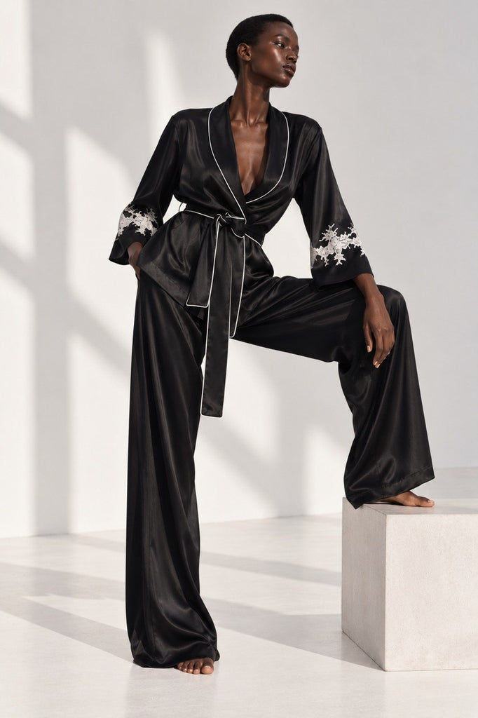 Gwen Silk Pajama Set with Trousers