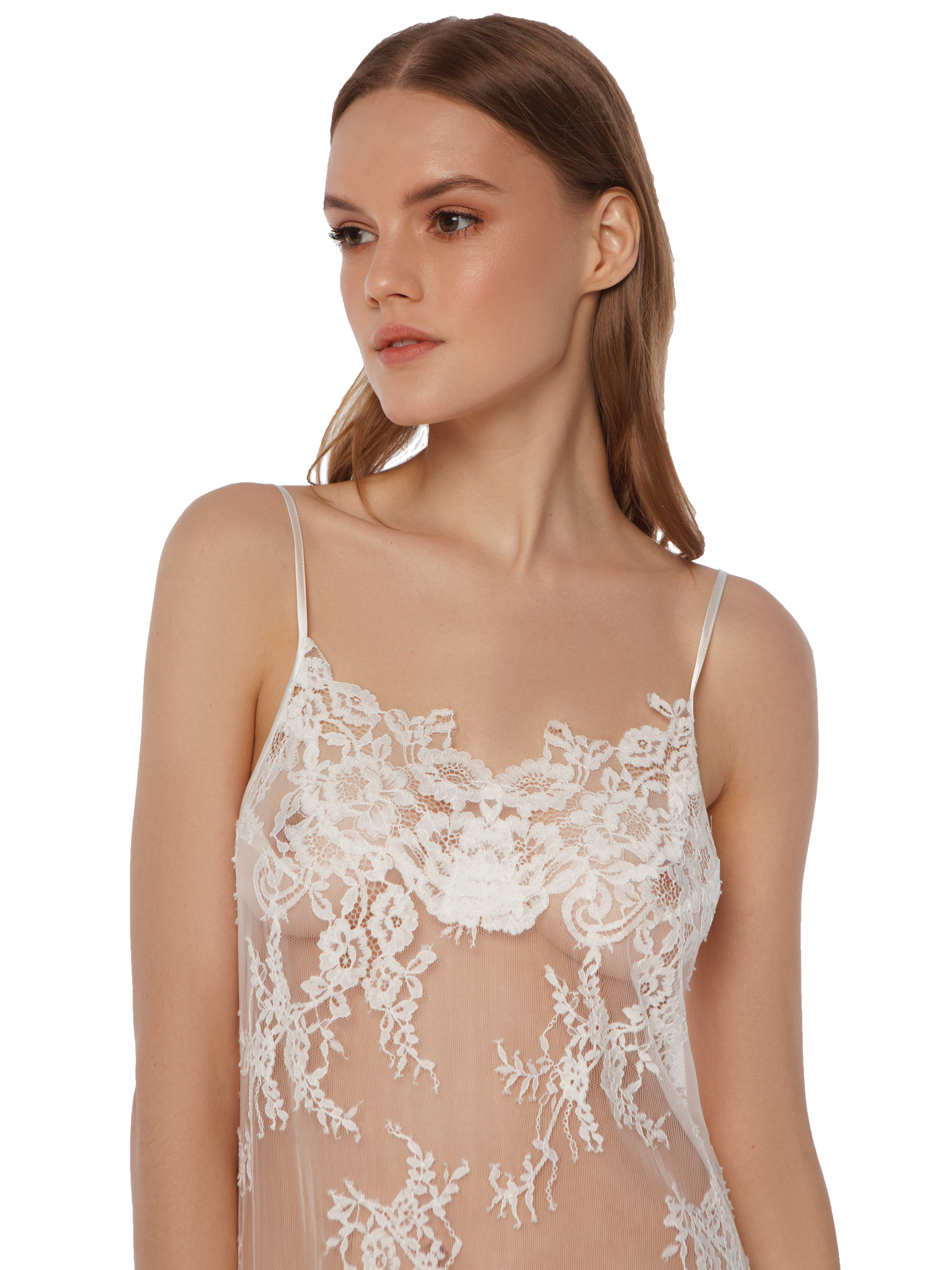 Suavite Lace Long Nightdress