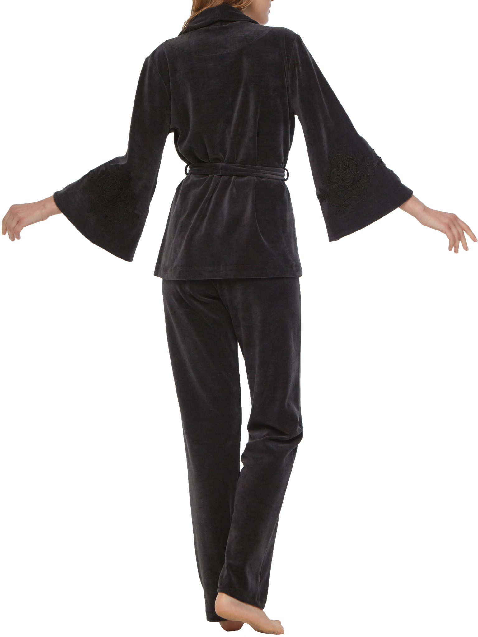 Велюровый костюм темный графит 721111