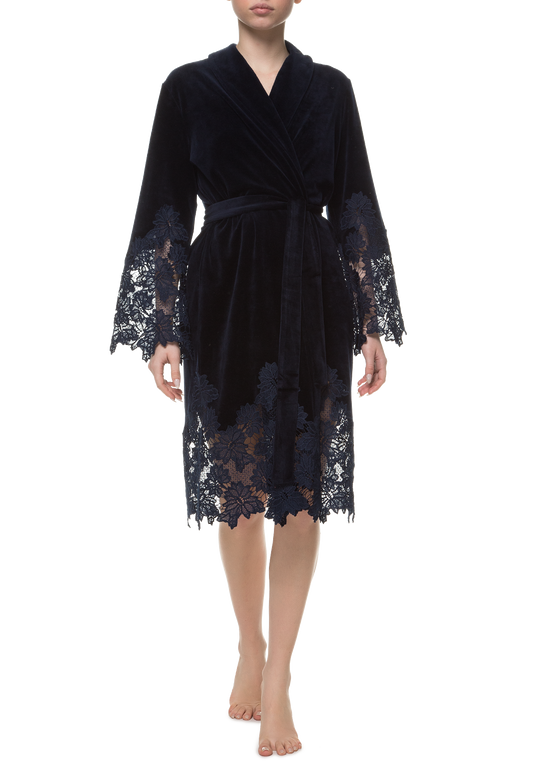 Короткий халат Suavite lace-short-robe-slp99-19-blu-marielle-w