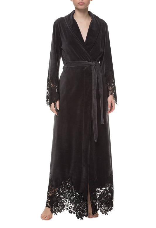 Длинный халат Suavite lace-long-robe-slp112-19-g-marielle-w