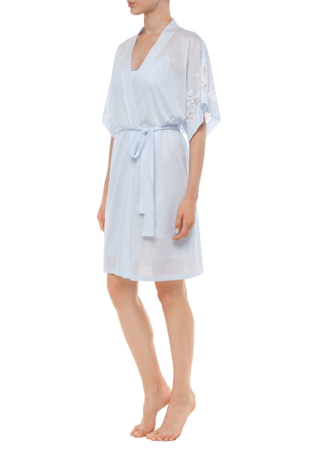 Короткий халат Suavite lace-short-robe-slp95-19-slblu-celeste-w