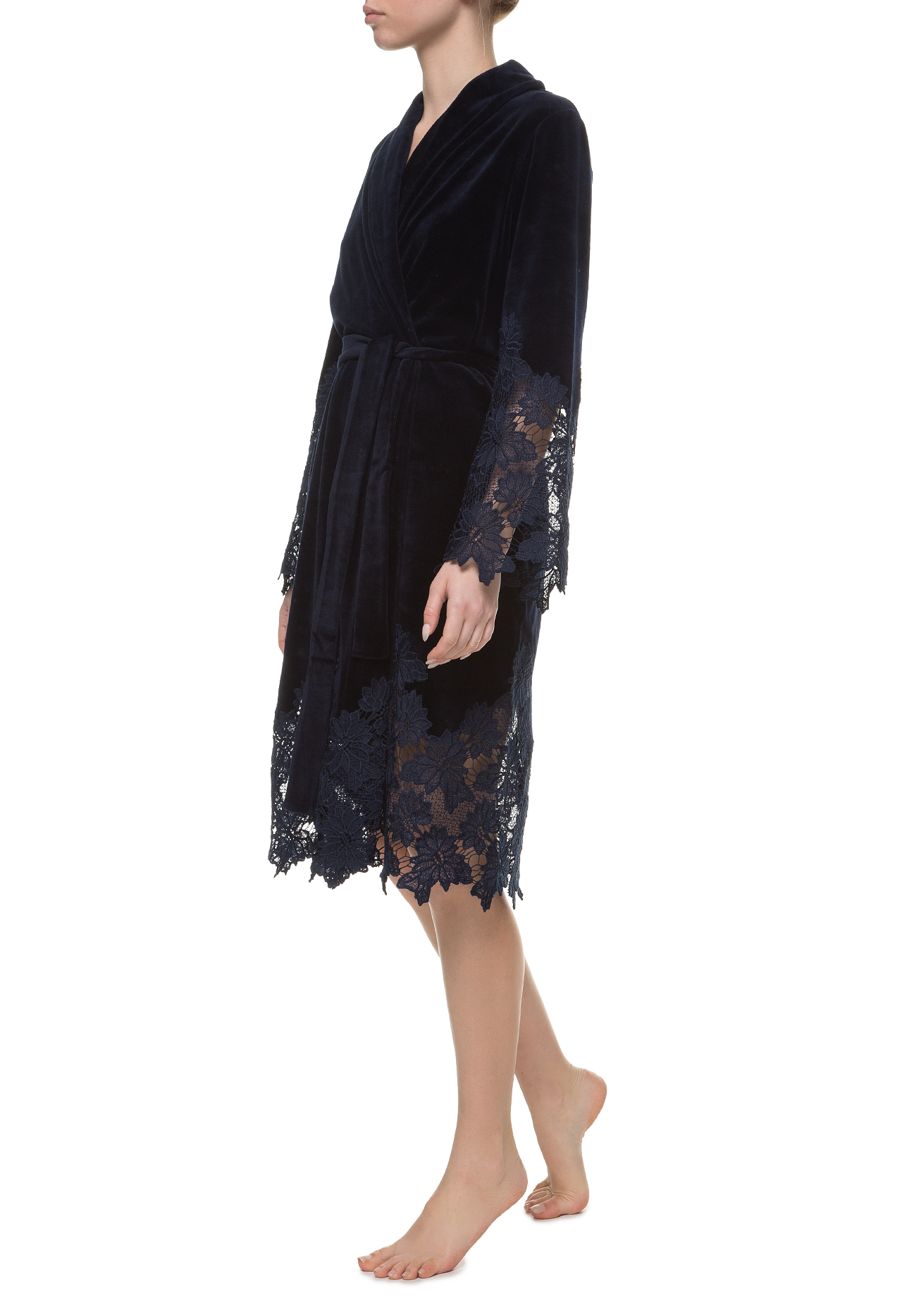 Короткий халат Suavite lace-short-robe-slp99-19-blu-marielle-w