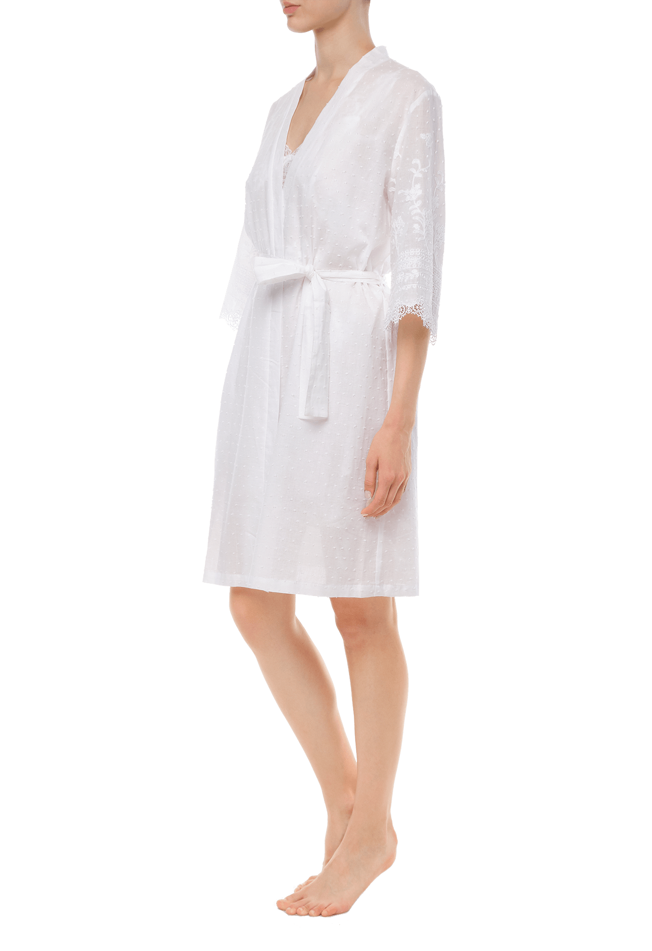 Короткий халат Suavite lace-short-robe-slp90-19-w-caroline-w