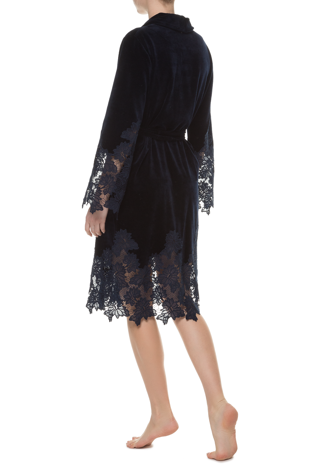 Короткий халат Suavite lace-short-robe-slp99-19-blu-marielle-w