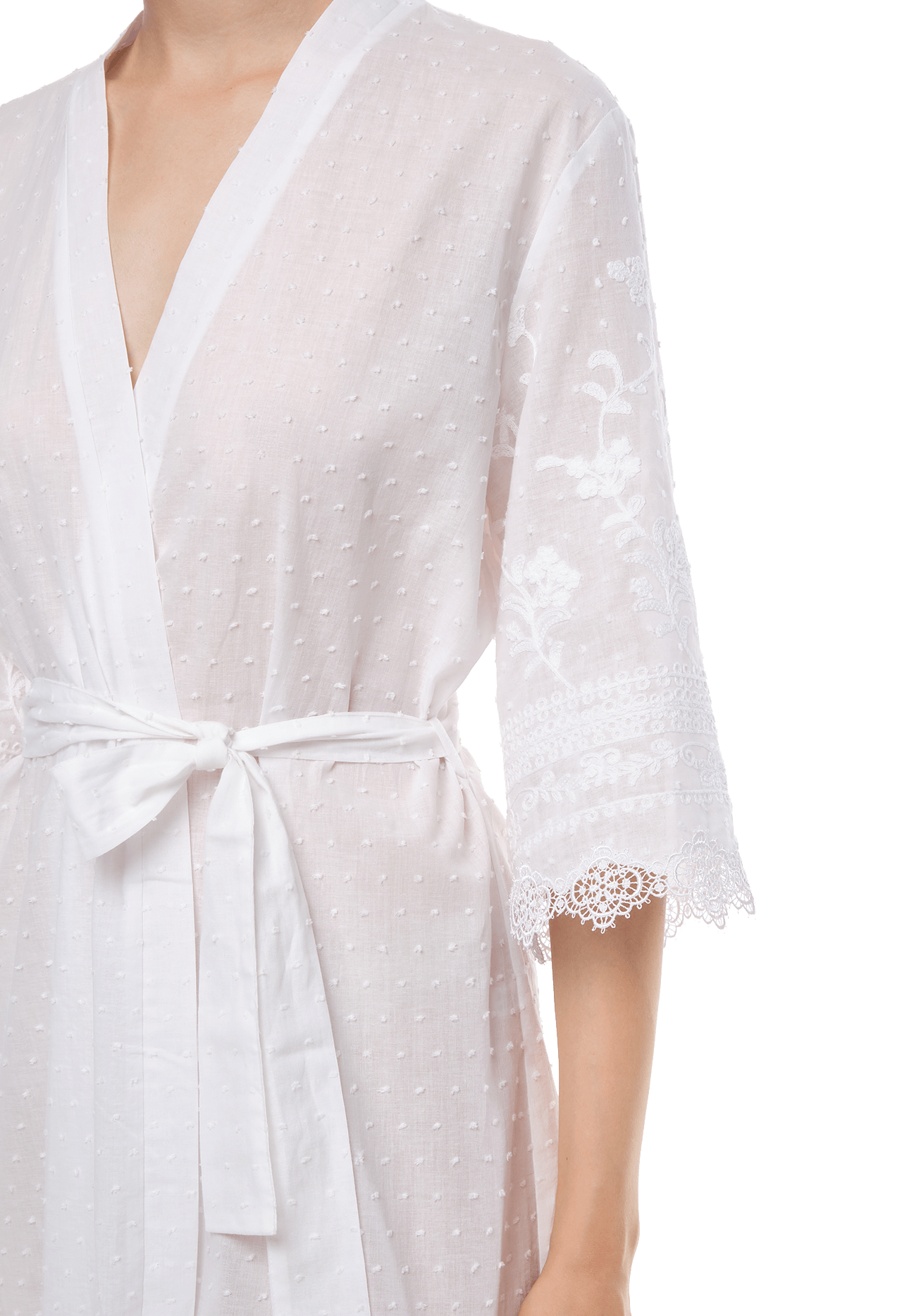 Короткий халат Suavite lace-short-robe-slp90-19-w-caroline-w